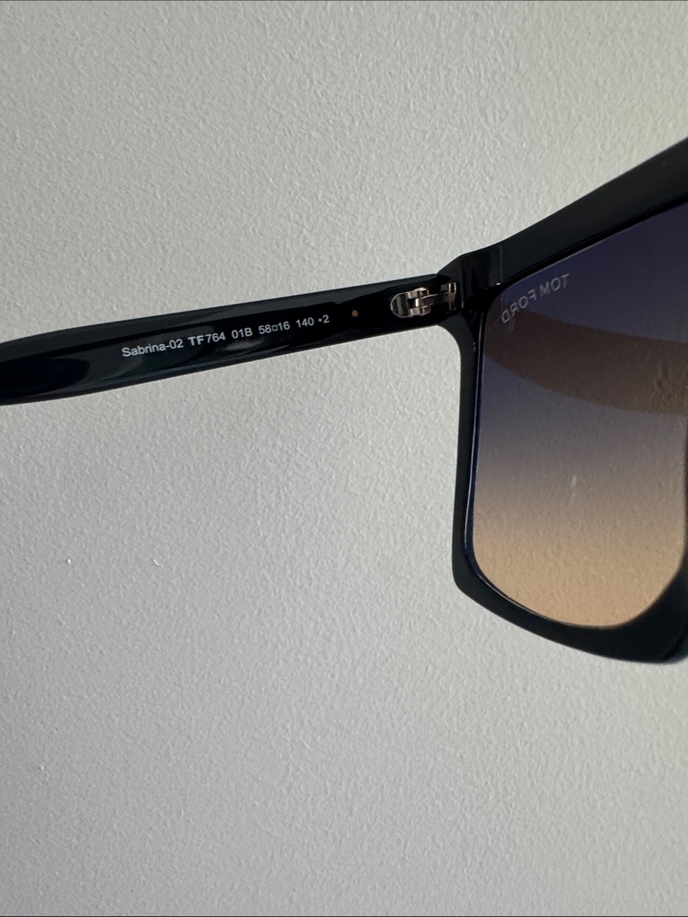 Tom Ford Black Frame Sunglasses with Brown Gradient Lenses - Picture 4 of 9